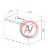 Тумба Lemark VEON MINI 70 см под 1 раковину, подвесная,1 ящик, цвет корпуса, фасада: Белый глянец